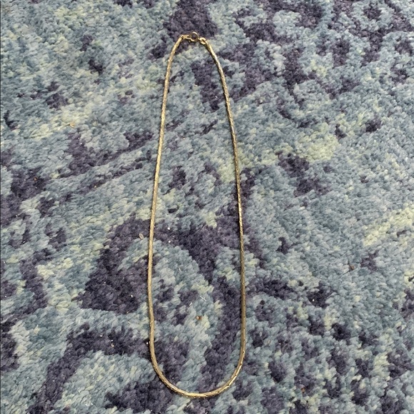 Vintage Jewelry - Vintage 17” snake chain dull gold tone marked 14k gold filled